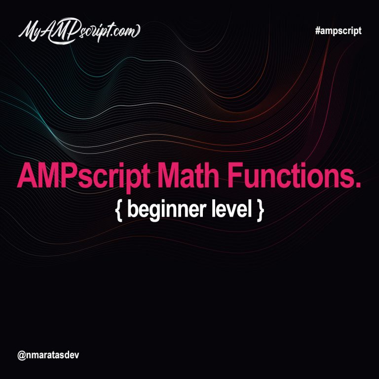AMPscript Math Functions Beginner Level – My AMPscript
