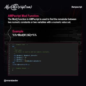 AMPscript Math Functions Beginner Level – My AMPscript