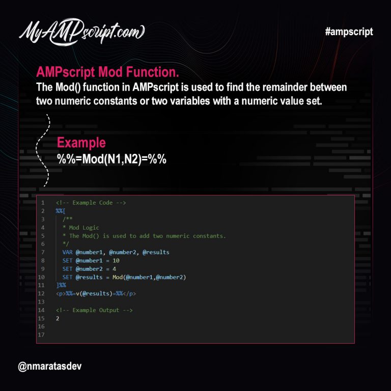 AMPscript Math Functions Beginner Level – My AMPscript